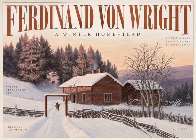 Ferdinand von Wright Winter at the Forest Edge No3 - Poszter