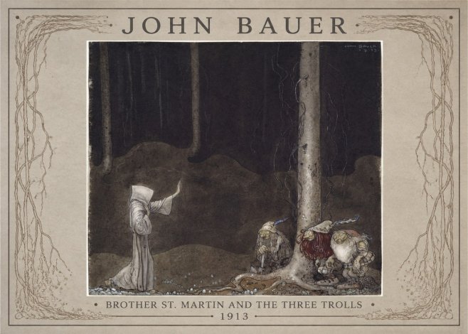 John Bauer Brother St. Martin and the Three Trolls No1 - Poszter
