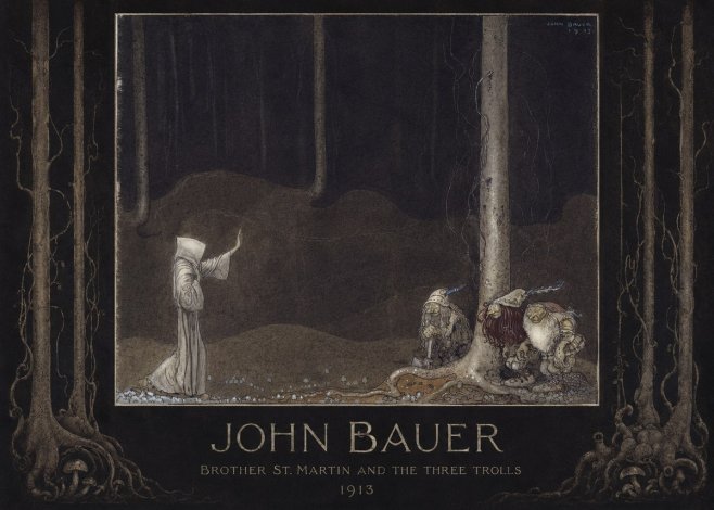 John Bauer Brother St. Martin and the Three Trolls No2 - Poszter