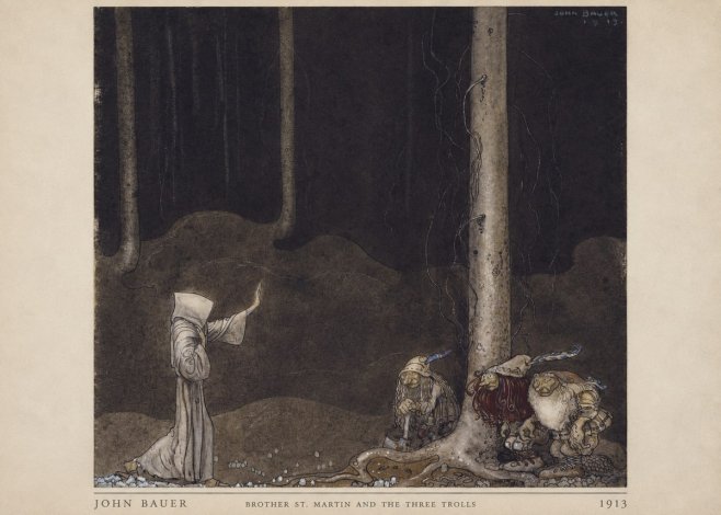 John Bauer Brother St. Martin and the Three Trolls No4 - Poszter