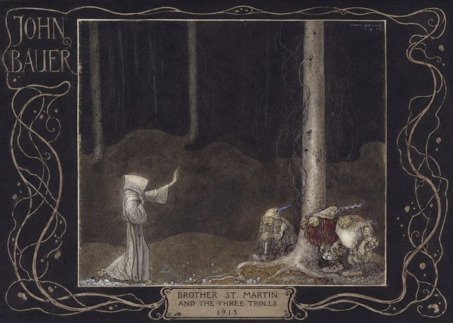 John Bauer Brother St. Martin and the Three Trolls No5 - Poszter