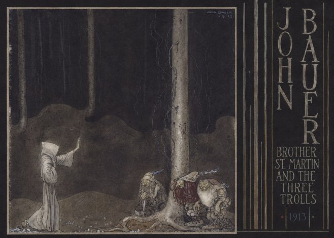 John Bauer Brother St. Martin and the Three Trolls No6 - Poszter
