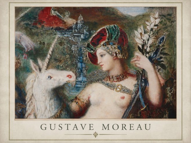 Gustave Moreau The Unicorns I No1 - Poszter