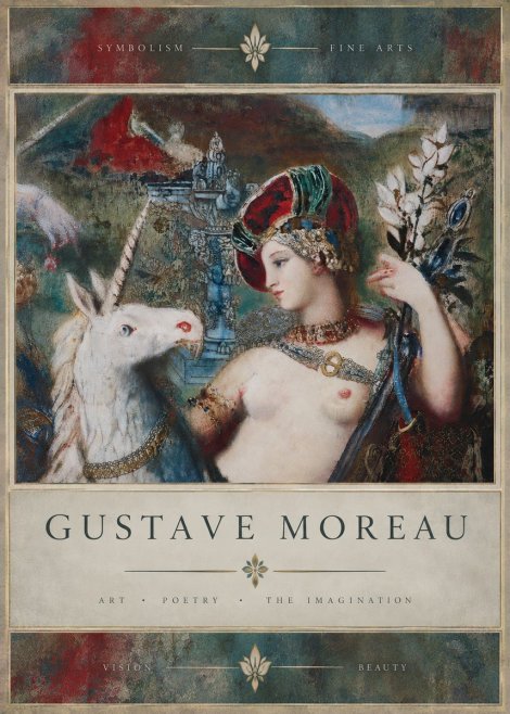 Gustave Moreau The Unicorns I No5 - Poszter