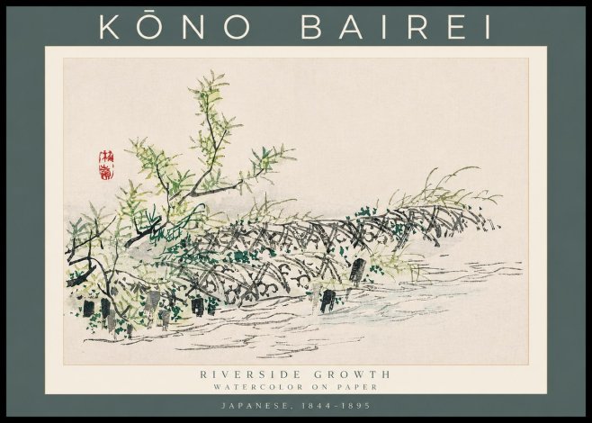 Kōno Bairei Riverside Growth No3 - Poszter