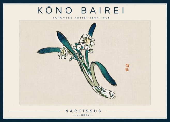 Kōno Bairei Narcissus No5 - Poszter