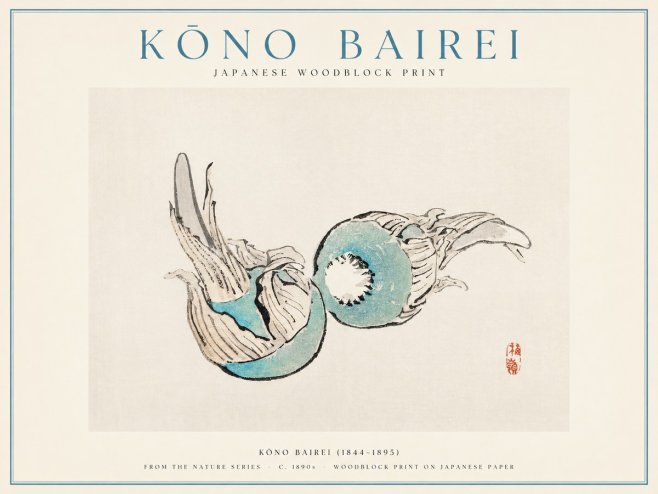 Kōno Bairei Abstract Botanical Forms No1 - Poszter