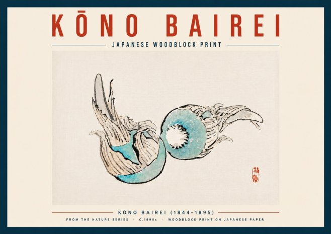 Kōno Bairei Abstract Botanical Forms No6 - Poszter
