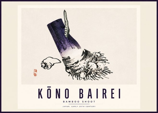 Kōno Bairei Bamboo Shoot No3 - Poszter