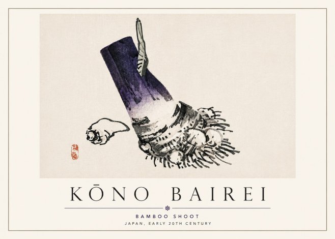 Kōno Bairei Bamboo Shoot No6 - Poszter
