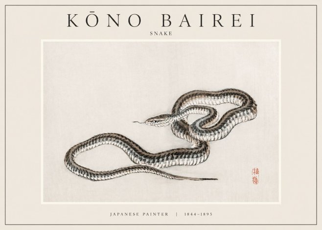 Kōno Bairei Snake No1 - Poszter