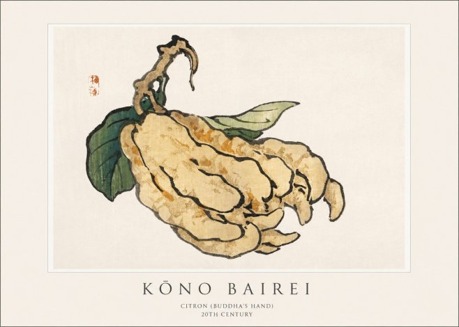Kōno Bairei Citron (Buddha's Hand) No1 - Poszter