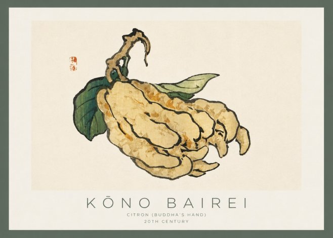 Kōno Bairei Citron (Buddha's Hand) No2 - Poszter