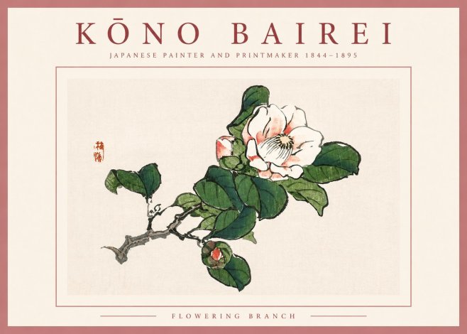 Kōno Bairei Flowering Branch No2 - Poszter