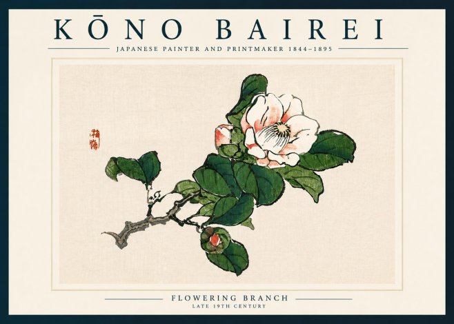 Kōno Bairei Flowering Branch No6 - Poszter