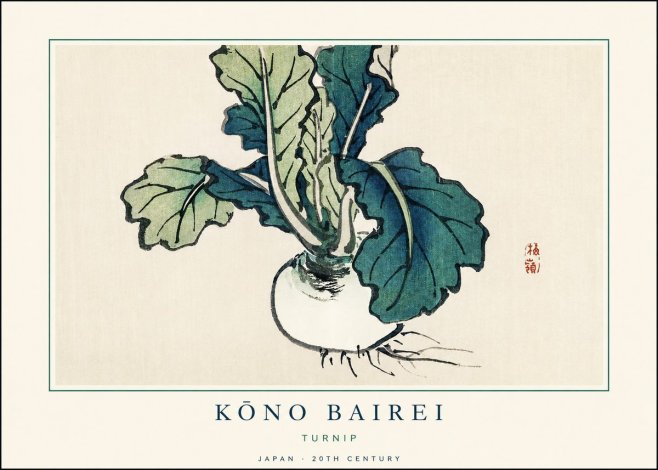 Kōno Bairei Turnip No1 - Poszter