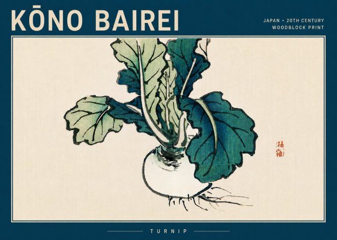 Kōno Bairei Turnip No5 - Poszter