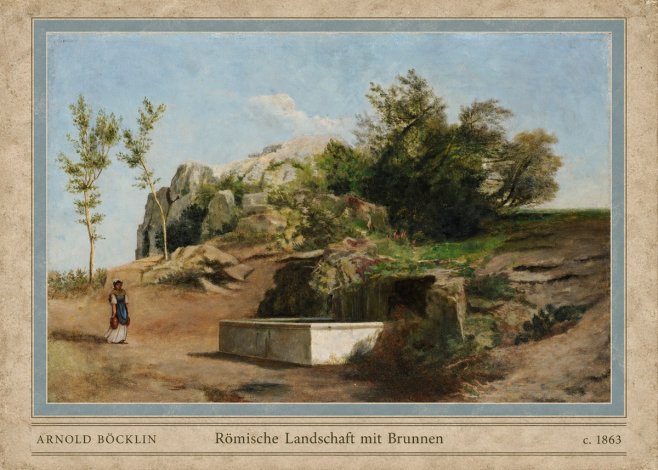 Arnold Böcklin Römische Landschaft Mit Brunnen No4 - Poszter