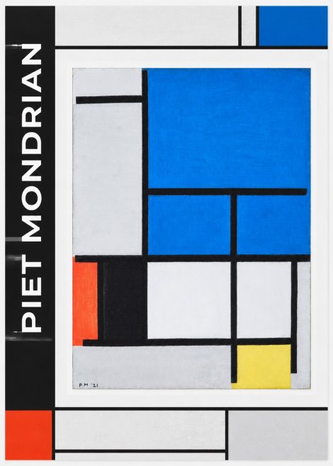 Piet Mondrian Composition with Red, Black, Blue, and Yellow No1 - Poszter