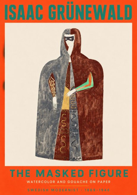 Isaac Grünewald The Masked Figure No2 - Poszter