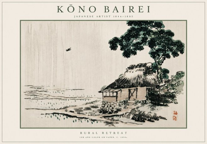 Kōno Bairei Rural Retreat No6 - Poszter