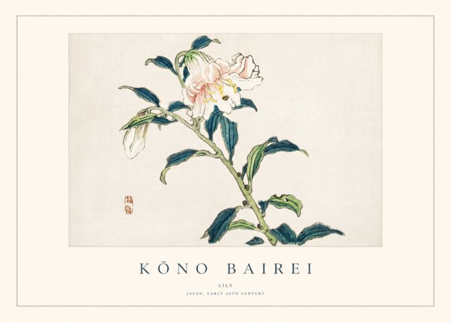 Kōno Bairei Lily No1 - Poszter