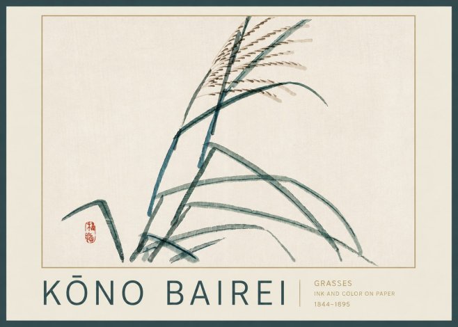 Kōno Bairei Grasses No2 - Poszter
