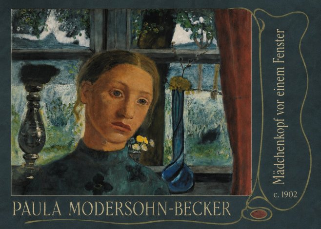 Paula Modersohn-Becker Mädchenkopf Vor Einem Fenster No5 - Poszter