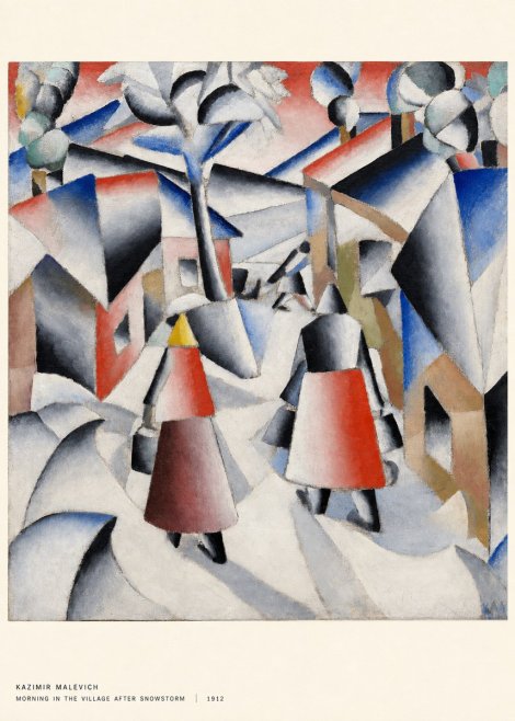 Kazimir Malevich Morning in the Village After Snowstorm No5 - Poszter