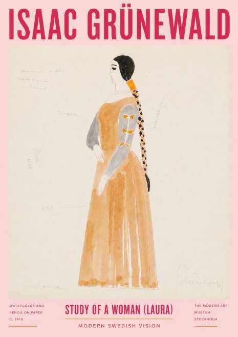 Isaac Grünewald Study of a Woman (Laura) No2 - Poszter