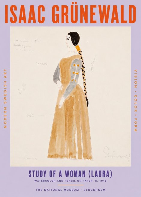 Isaac Grünewald Study of a Woman (Laura) No5 - Poszter