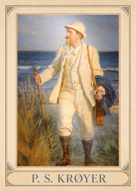 P.S. Krøyer Self-portrait by the Beach No1 - Poszter