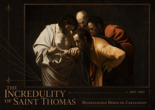 Michelangelo Merisi da Caravaggio The Incredulity of Saint Thomas III No2 - Poszter