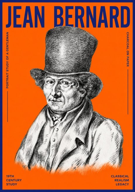 Jean Bernard Portrait Study of a Gentleman No2 - Poszter