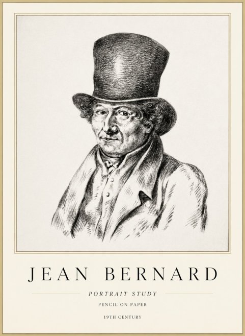 Jean Bernard Portrait Study of a Gentleman No3 - Poszter