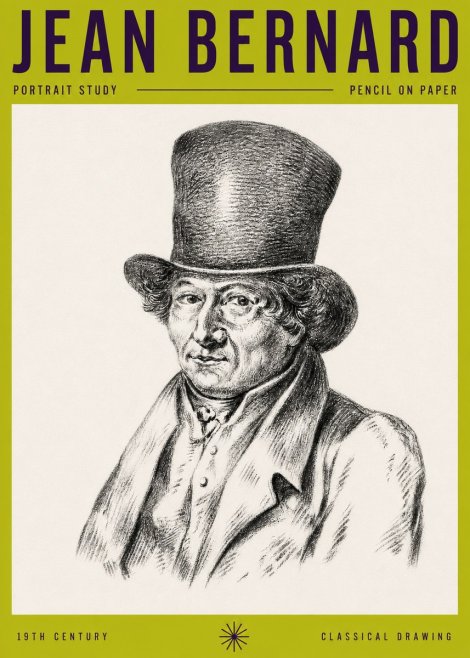 Jean Bernard Portrait Study of a Gentleman No5 - Poszter