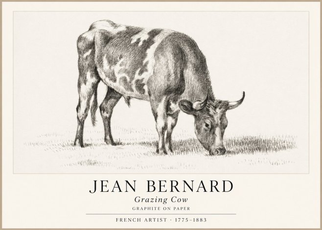 Jean Bernard Grazing Cow I No1 - Poszter