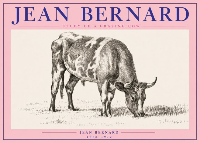 Jean Bernard Grazing Cow I No4 - Poszter