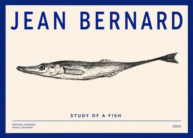 Jean Bernard Study of a Fish I No4 - Poszter