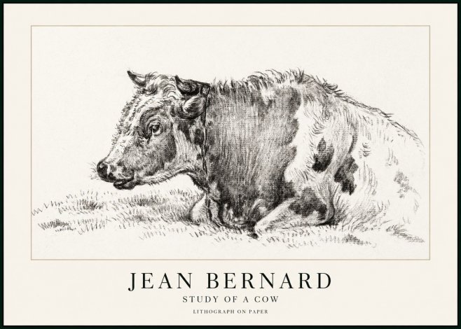 Jean Bernard Resting Cow I No3 - Poszter