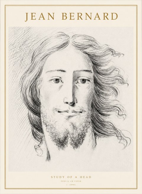 Jean Bernard Study of a Head No1 - Poszter