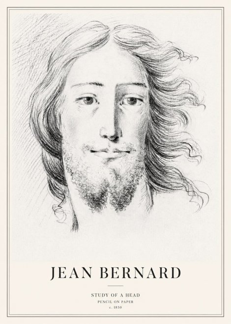 Jean Bernard Study of a Head No3 - Poszter