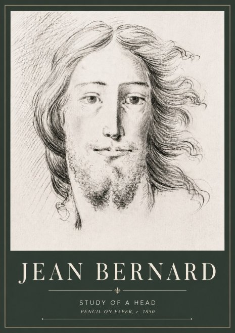 Jean Bernard Study of a Head No6 - Poszter