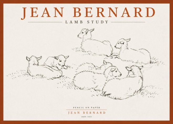 Jean Bernard Study of Lambs No4 - Poszter