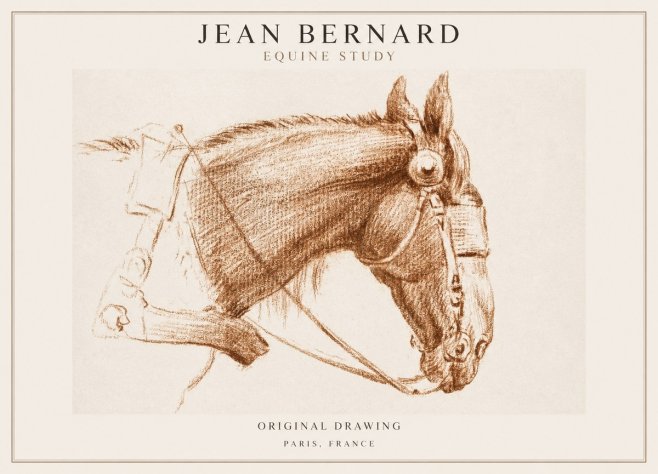 Jean Bernard Equine Study No1 - Poszter