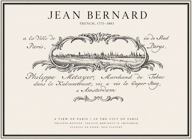 Jean Bernard A View of Paris No1 - Poszter