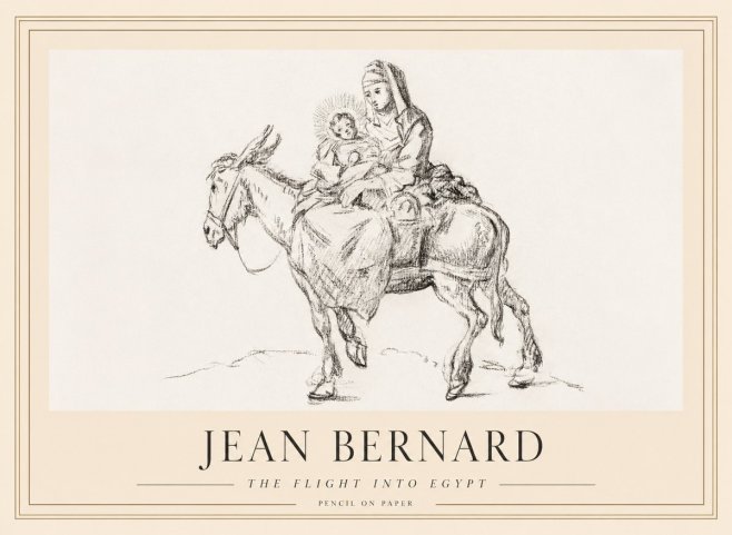 Jean Bernard The Flight into Egypt No5 - Poszter