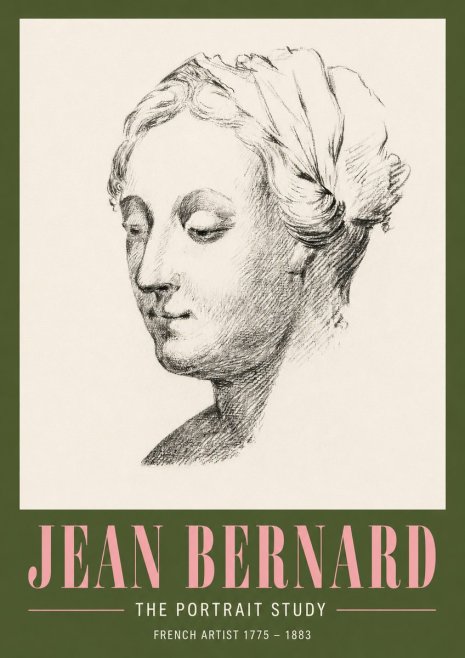 Jean Bernard Study of a Woman No4 - Poszter