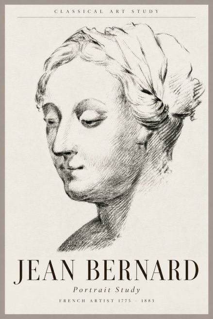 Jean Bernard Study of a Woman No6 - Poszter