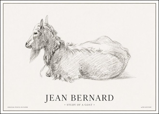 Jean Bernard Study of a Goat I No1 - Poszter